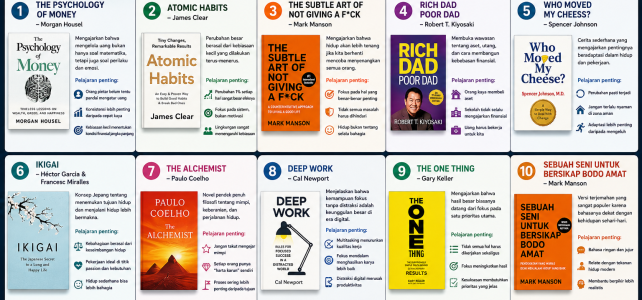 📚 10 Buku Tipis yang Isinya Lebih Mahal dari Kuliah